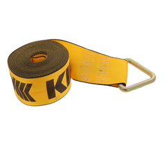 Kinedyne 4" by 50' Delta Ring Winch Strap by Kinedyne for industrial cargo securement and winch tie-down applications