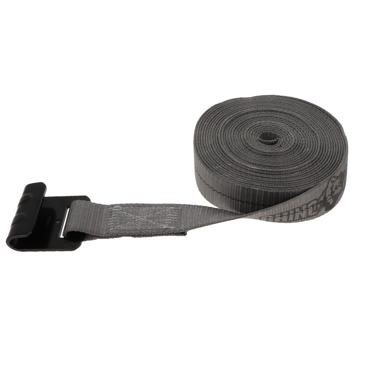 Kinedyne 2" by 30' Rhino MAX Flat Hook Winch Strap showing 2-inch Rhino MAX webbing and FE7915-1 flat hook