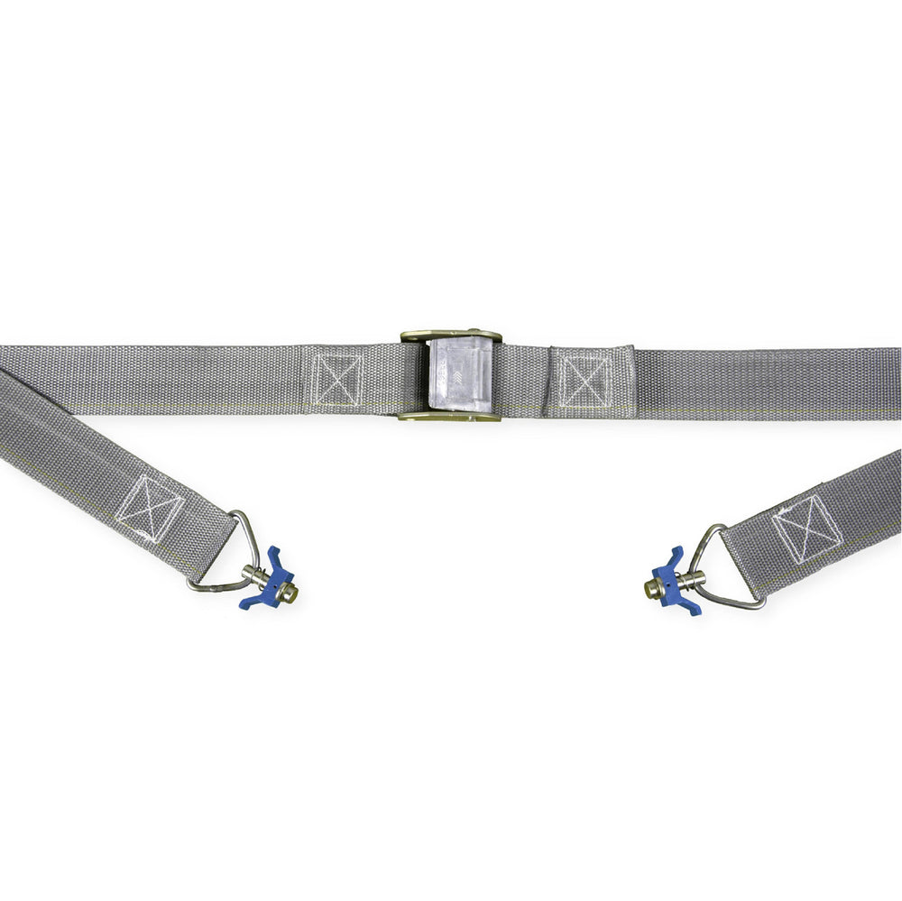 Kinedyne 2" by 16' Single Stud Logistic Cam Buckle Strap used for cargo tie-down and restraint on transport