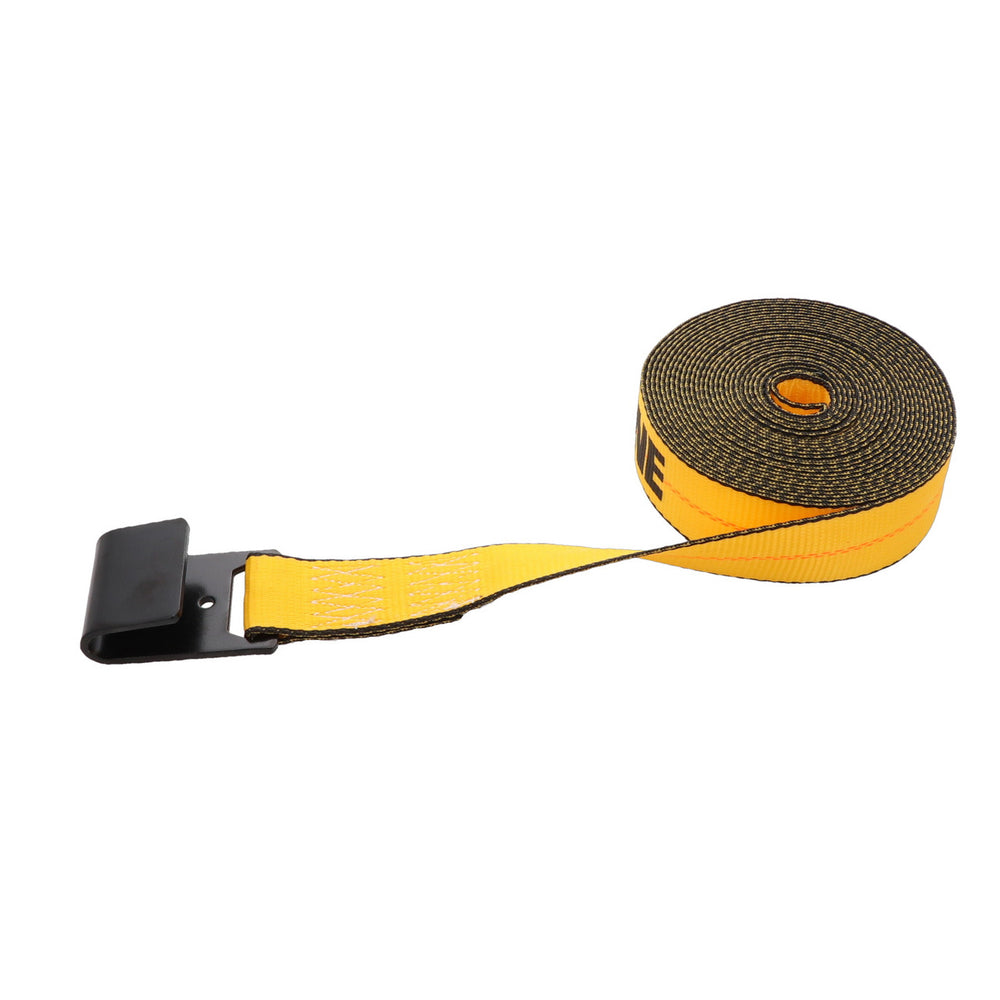 Kinedyne 4" by 40' Flat Hook Winch Strap by Kinedyne, heavy-duty 4-inch polyester webbing with 1021 flat hook