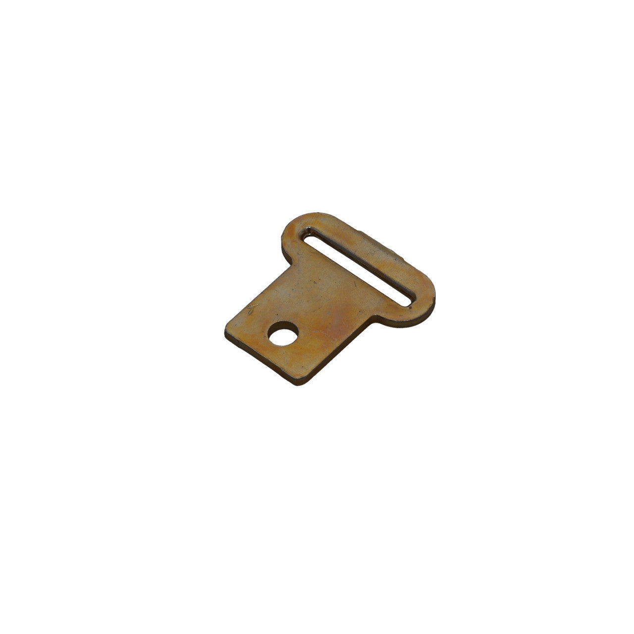 Kinedyne 1" Strap End Bolt Plate showing zinc-plated heat-treated carbon steel anchor plate for trailer strap securement