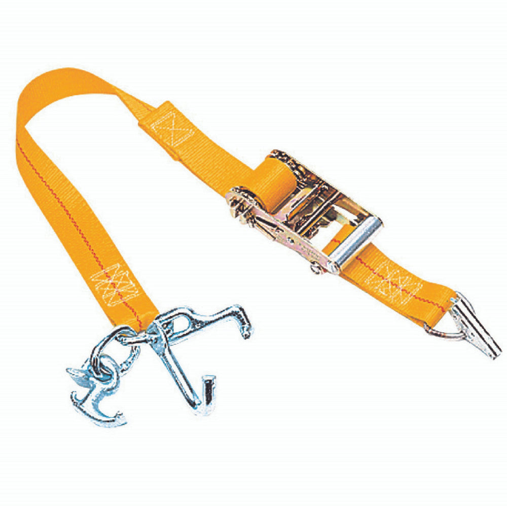 Kinedyne Auto Universal Cluster Hook Ratchet Tie-Down with universal R, T, J hooks and 2084F webbing by Kinedyne