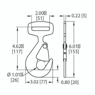 Kinedyne 2" Snap Hook