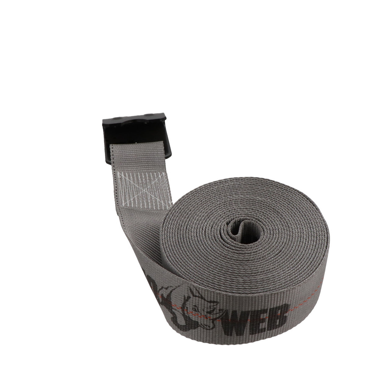 Kinedyne 3" by 30' Rhino MAX Flat Hook Winch Strap by Kinedyne for industrial cargo securement, polyester webbing and flat hook