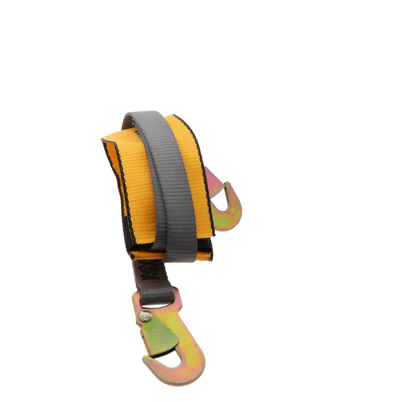 Kinedyne Pair of 1" by 54" Snap Hook Cam Buckle Marine Transom Strap showing webbing, cam buckle and snap hook