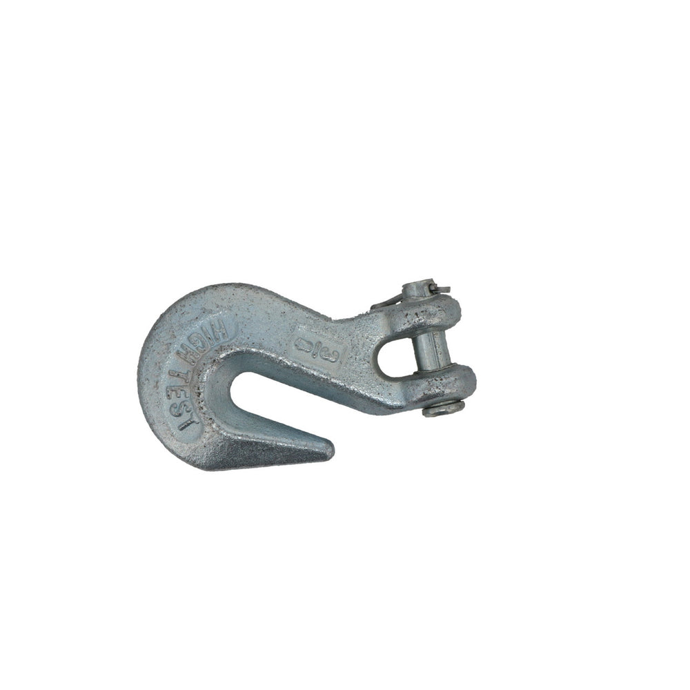 Kinedyne 3/8 inch High Test Grade 43 Clevis Grab Hook by Kinedyne, forged carbon steel with clear zinc plating