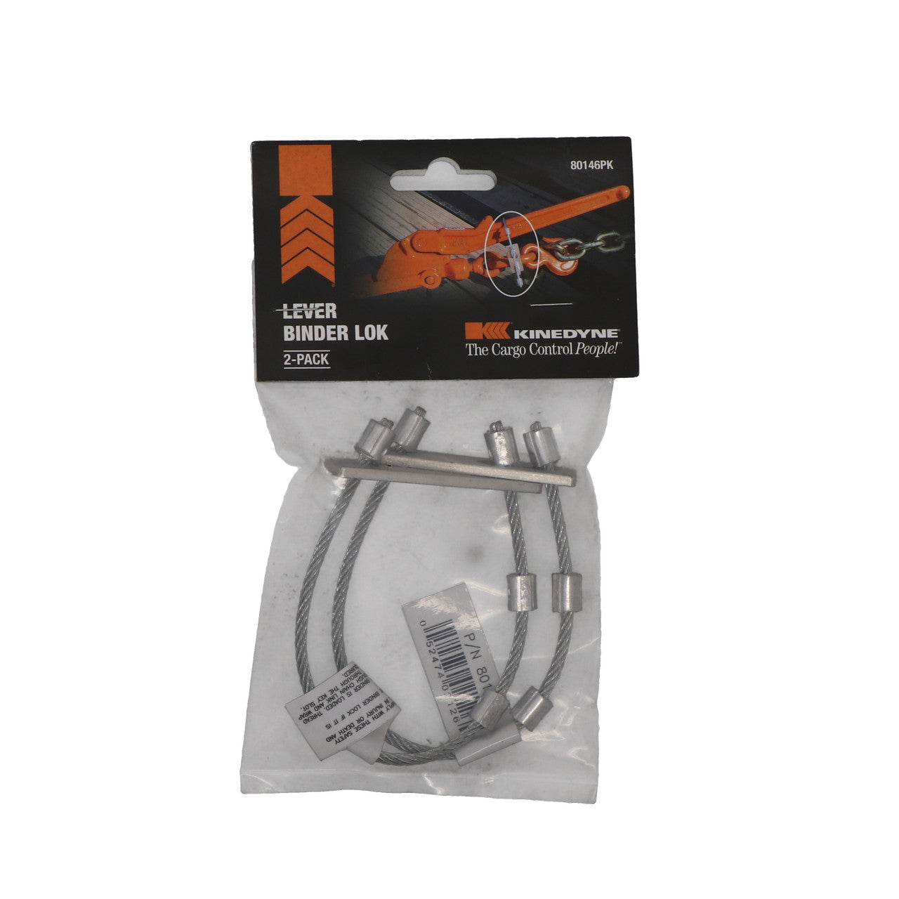 Kinedyne Pair of Lever Chain Binder Wire Rope Locks by Kinedyne, two-per-pack, steel-plated wire rope lock