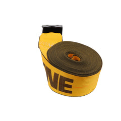 Kinedyne 4" by 35' Flat Hook Winch Strap showing 4-inch webbing and Kinedyne 1021 flat hook