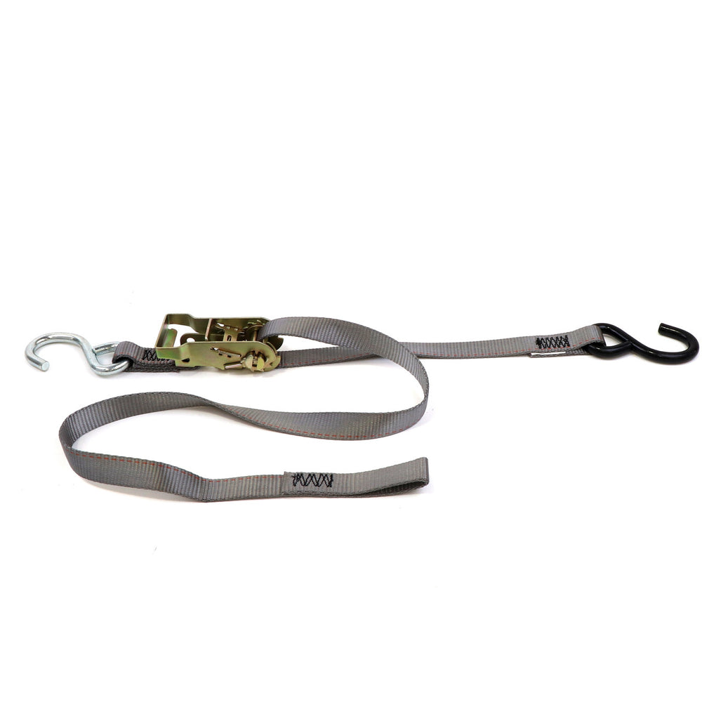 Kinedyne Pair of 1" by 5' S Hook Ratchet Straps by Kinedyne, industrial 1-inch x 5-foot ratchet tie-downs with S hooks