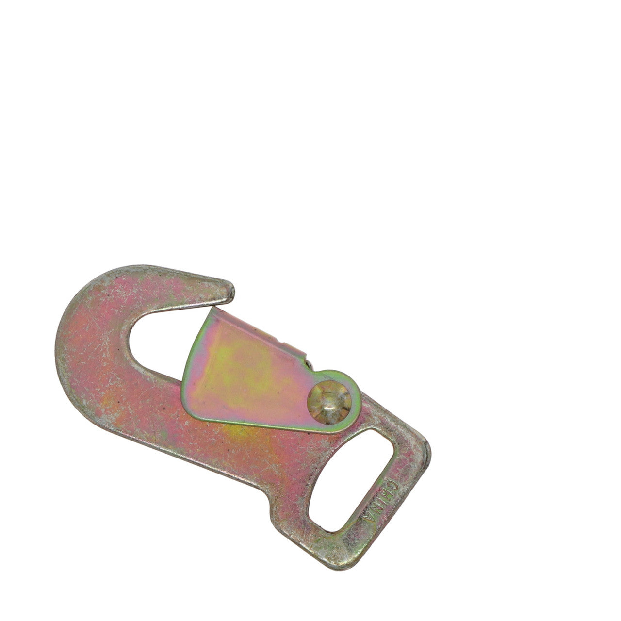 Kinedyne 1" Snap Hook zinc-plated flat snap hook for 1-inch webbing, industrial cargo securement