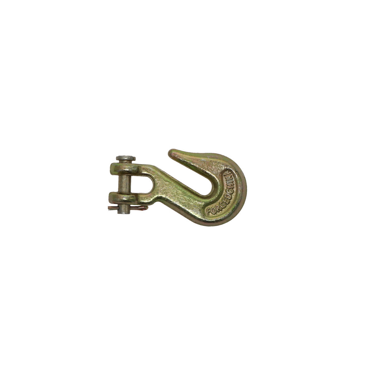 Kinedyne 1/4" Transport Grade 70 Clevis Grab Hook used for industrial chain assemblies and cargo securement