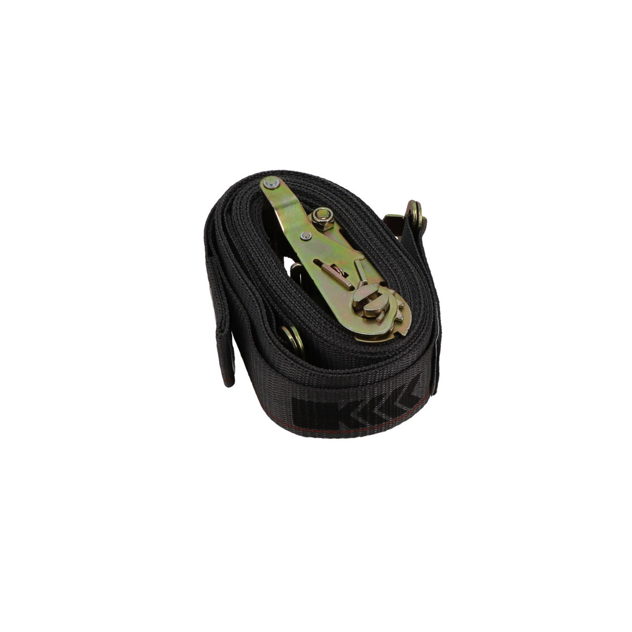 Kinedyne 2" by 16' Butterfly Logistic Ratchet Strap by Kinedyne showing ratchet, 1831 Series F butterfly fittings, and grey 4900G webbing