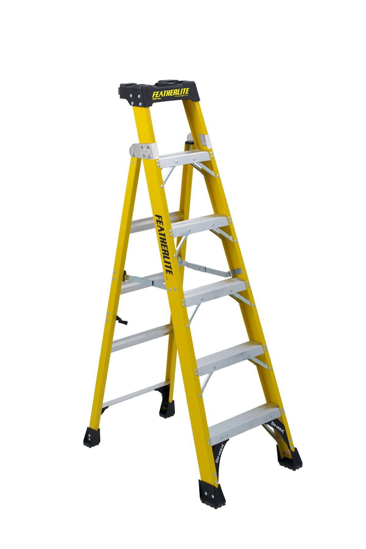 FEATHERLITE FXS6906 6′ EXTRA-HEAVY DUTY FIBERGLASS CROSS STEP LADDER