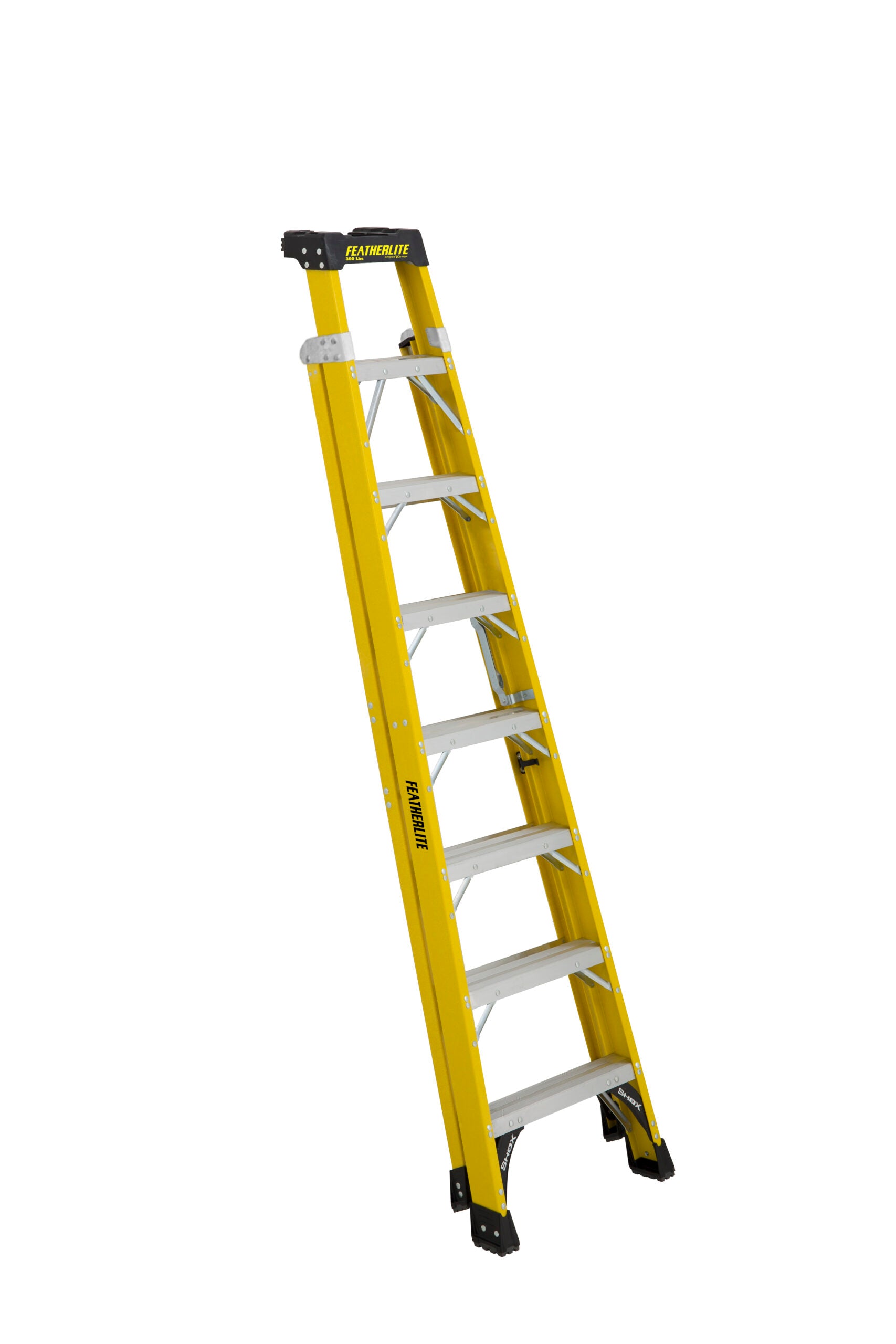 FEATHERLITE FXS6908 8′ EXTRA-HEAVY DUTY FIBERGLASS CROSS STEP LADDER