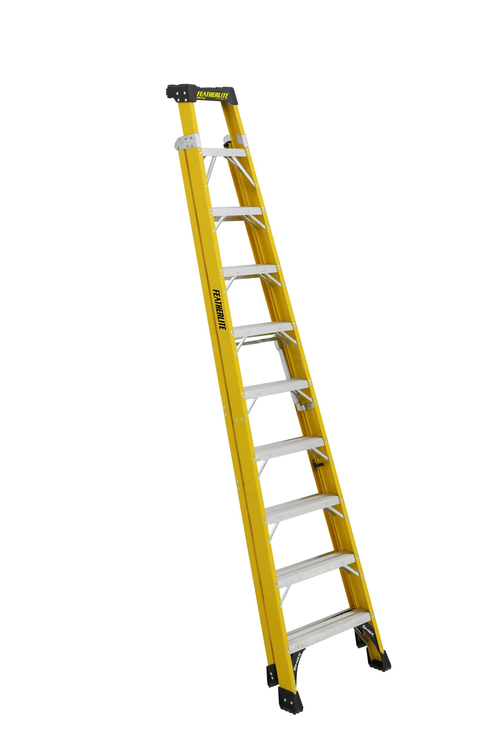 FEATHERLITE FXS6910 10′ EXTRA-HEAVY DUTY FIBERGLASS CROSS STEP LADDER