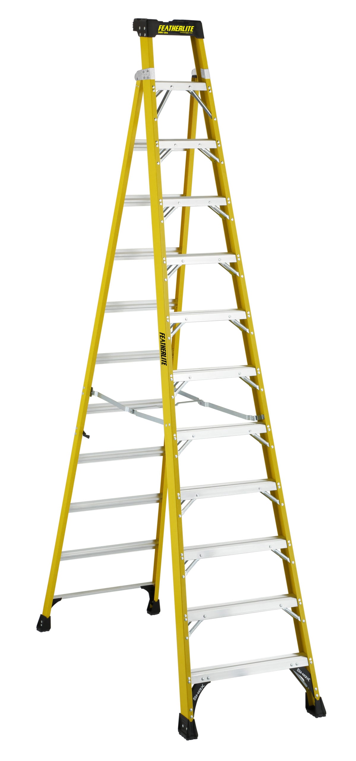 FEATHERLITE FXS6912 12′ EXTRA-HEAVY DUTY FIBERGLASS CROSS STEP LADDER